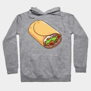 Burrito cartoon illustration Hoodie